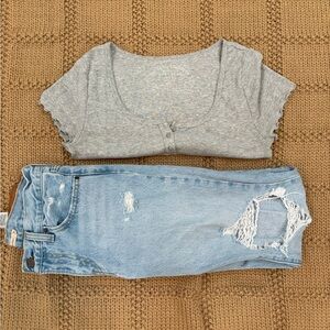 Aeropostale Shrunken Tee Size Large